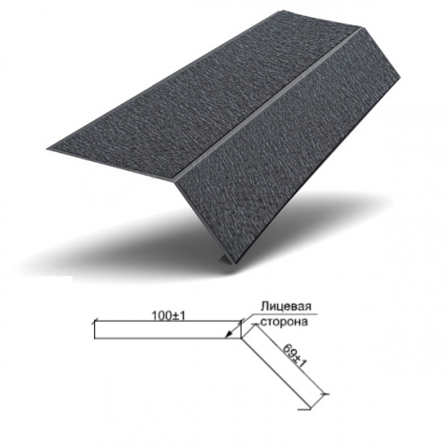 Карнизная планка 100х69х2000 мм с покрытием Viking